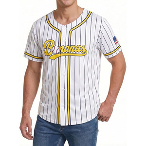 Camisa de Béisbol con Botones para Hombre, de Secado Rápido, con Diseño Gráfico para el Día del Partido, con Botones en el Lado Izquierdo - Product Image 1