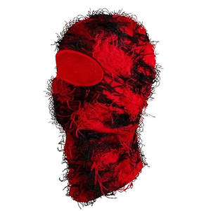 Pasamontañas de punto afelpado con diseño de camuflaje desgastado para invierno, con un orificio y logotipo personalizado - Product Image 4