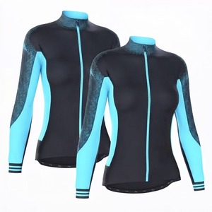 Maillot de cyclisme athlétique pour hommes, tissu extensible respirant, veste de vélo à manches longues avec design ajusté pour la course - Product Image 4
