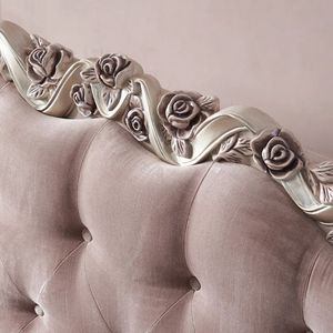 Guaranteed Luxury Pink Tufted Bedroom Set Upholstered Bed for Hotel Villa Cristalino Style - Product Image 6