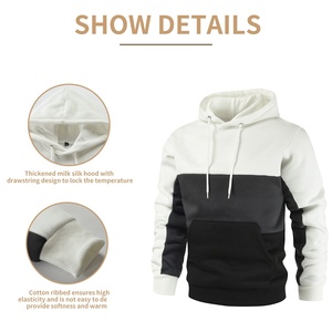 Sudadera con capucha de alta calidad para hombre, tendencia superior, patrón sólido, transpirable, diseño cómodo, bordado 3D razonable, Invierno Caliente - Product Image 4