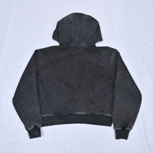 Sudadera con Capucha para Mujer, de Alta Calidad, con Bolsillo Tipo Canguro, Logotipo Personalizado, 100% Algodón, Estilo Urbano, Lavado Ácido - Product Image 2