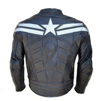 Veste en cuir pour homme Captain Black, style moto, 100% cuir de vache véritable, veste en cuir américaine, taille personnalisée, logo, style tendance