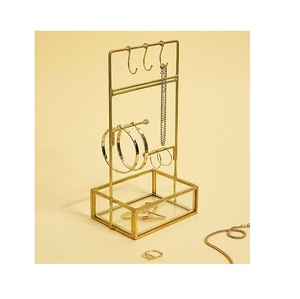 Ornamental Metal Jewelry Stand Holder With <b>Decorative</b> Patterns For Stylish Jewelry Arrangement At Home - Product Image 1