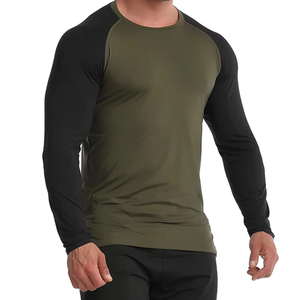 T-shirt de compression à manches longues pour homme, tissu doux et élastique, contrôle de l'humidité, soutien musculaire, OEM ODM, marque privée, vente en gros - Product Image 5