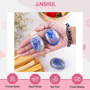 Pierre de palmier ovale en lapis-lazuli naturel de 2,5 pouces, surface polie et lisse, de bonne qualité, cristaux de guérison, 1 kg, sagesse, croissance spirituelle - Product Image 5