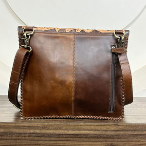 Nouvel arrivage de sac à bandoulière en cuir usiné à la main en pierre turquoise tendance pour femmes sac à main en cuir de vachette à sangle réglable - Product Image 5