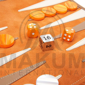 Juego de Backgammon Enrollable Estilo Viaje - Backgammon de Cuero PU - Juego de Mesa Clásico Plegable - Product Image 5