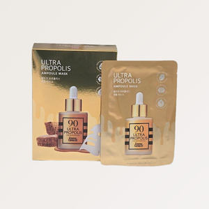 มาส์กหน้าไฮโดรเจล JAMINKYUNG Jamingyeong Propolis Ampoule Mask 20 กรัม 10 แผ่น แผ่นมาส์กหน้า แผ่นมาส์กหน้าจากเกาหลี ผิวกระจก - Product Image 6
