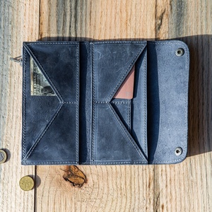 Genuine Leather Short Slim Women <b>Wallet</b> With <b>Zipper</b> Coin Pouch LSW-0004 - Product Image 1
