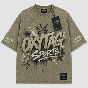 Camiseta Gráfica Oversize Vintage con Lavado Ácido Personalizada, de Algodón Pesado, Manga Corta, Estilo Urbano para Hombre, Ropa de Moda OEM - Product Image 1