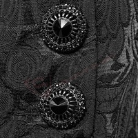 Abrigo Largo Gótico Transpirable para Mujer, Estilo Victoriano-Gótico Negro, Bordado, Hecho en Pakistán