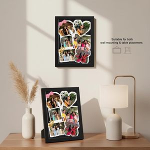 Cadre photo vertical en bois massif fait main, vintage et moderne, pleine couleur, pour montage mural et sur table, encadrement décoratif abordable - Product Image 2