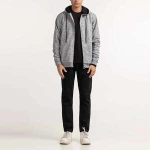 Sudadera con capucha ligera para hombre, con cremallera, lavada, con servicios OEM, logotipo personalizado, transpirable, con efecto acid wash, más vendida. - Product Image 6