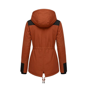 Parkas de Invierno para Mujer, de Alta Calidad, a la Moda, Transpirables, de Color Sólido, Cálidas, con Capucha, Forro de Lana, con OEM - Product Image 4