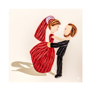 Romantic Couple Theme Quilled <b>Paper</b> Card <b>Handmade</b> Quilling 3D Greeting Card Wholesale Wedding Valentine's Day - Product Image 5