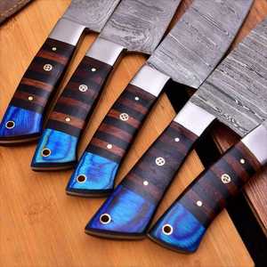 Premium Damascus Steel Chef <b>Knife</b> Set with Wood Handle Design for Home <b>Kitchen</b> Cooking Food Preparation Chef <b>Knife</b> Sets - Product Image 2