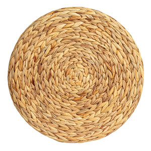 Tabouret sablier en jacinthe d'eau fabriqué à la main - Product Image 6