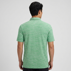 Chemises de golf pour hommes en coton tricoté à manches courtes de haute qualité, douces, respirantes, confortables et à séchage rapide, avec couleurs et logo personnalisables - Product Image 6