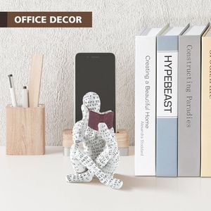 ประติมากรรมตกแต่งบ้านสไตล์โมเดิร์นแบบนามธรรม รูปปั้นผู้หญิงนักคิดอ่านหนังสือ เหมาะสำหรับวางบนชั้นวาง โต๊ะ หรือโต๊ะทำงาน เพื่อตกแต่งห้อง - Product Image 2