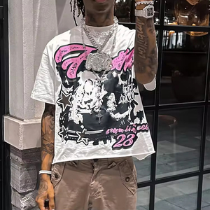Customize Screen Printing Oversized Heavyweight T-<b>shirt</b> Manufacturing Cropped t <b>Shirt</b> <b>Men</b> Cotton Boxy Graphic t <b>Shirts</b> <b>for</b> <b>Men</b> - Product Image 6