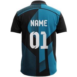 Maillot de cricket de qualité en gros, service OEM, logos sublimés personnalisés, respirant, manches courtes, unisexe, nouveau design - Product Image 2
