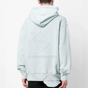 OEM Service Wholesale Winter Loose Cotton Blended Acid Wash <b>Hoodies</b> <b>Lightweight</b> Solid Color High Quality - Product Image 5