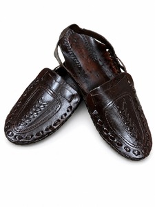 Sandalias de Cuero Cosidas a Mano, Color Marrón, con Tira al Tobillo, Calzado Informal de Estilo Étnico - Product Image 2