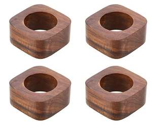 Support de serviettes en bois massif pour la décoration de table, vente en gros, fabrication de porte-serviettes en bois rigide - Product Image 4