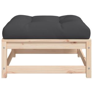 Poggiapiedi da Patio in Legno di Pino Massiccio, Grigio Standard con Finitura in Legno Naturale, Arredo Durevole ed Elegante - Product Image 6