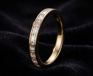 18K Solid Yellow Gold 1.3ct White Lab Grown Diamond Solitaire Engagement <b>Ring</b> Women Bridal <b>Fine</b> Jewelry - Product Image 3
