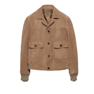 Best seller vintage Men's Cowhide <b>Suede</b> Bomber <b>Jacket</b> Luxury Vintage Leather Blouson <b>Jacket</b> OEM Private Label manufacturer - Product Image 6