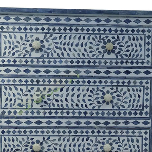 ILAHI's Bone Inlay <b>Drawer</b> Modern Design Agate Detailing <b>Storage</b> Portable Home Furniture - Product Image 1