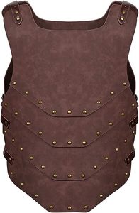 Chaleco de Armadura Medieval de Cuero, Placa de Pecho de Caballero de Cuero, Protector Corporal Ajustable para Disfraces, Cosplay, Reenactment, Fiesta de Halloween - Product Image 5