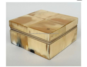 Premium Quality Unique MDF Horn Inlay <b>Keepsake</b> <b>Box</b> Handcrafted Jewelry Storage <b>Box</b> for Sophisticated Home Decor - Product Image 3