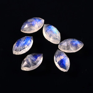 Piedra de Luna Arcoíris con Corte Rosa Marquise, Gema Suelta, Proveedor a Granel, Precio de Fábrica, Gema de Alta Calidad para Fabricación de Joyas - Product Image 1