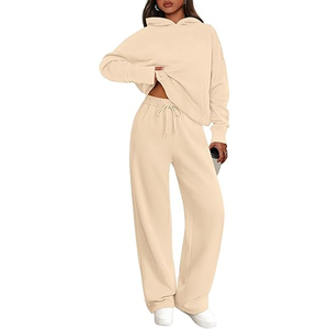 Conjunto de Sudadera con Capucha y Pantalones Deportivos para Mujer, Personalizable con Impresión, Ropa Deportiva Informal para Estar en Casa - Product Image 1