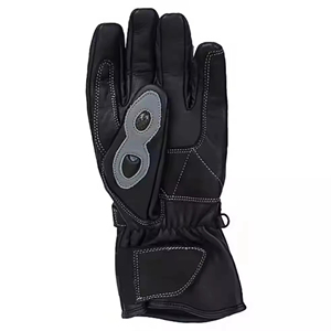 Gants de moto unisexes en cuir véritable blanc, à doigts entiers, compatibles écran tactile, avec fermeture auto-agrippante, noirs, pour la course, le sport et la protection en salle de sport - Product Image 2