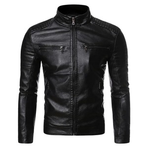 Autumn New Men Leather Coat Zipper Korean Fashion Leather <b>Sheepskin</b> Men Leather <b>Jacket</b> Trend Casual Fit Slim <b>jacket</b> for men - Product Image 4