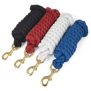 Corde de trelage torsadée en nylon massif pour chevaux, 3 mètres de long, robuste, noire, avec mousqueton en laiton résistant à la rouille, légère - Product Image 5