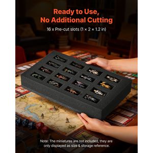 Borsa per il trasporto e la conservazione di miniature con tracolla regolabile, per 16 miniature di fanteria, borsa da trasporto multiuso con maniglia - Product Image 4