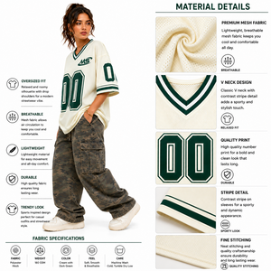 Custom Men's Printed Mesh American Football Jersey V-Neck Short Sleeve Breathable Four-Way Stretch Eco-Friendly Athletic - Product Image 3