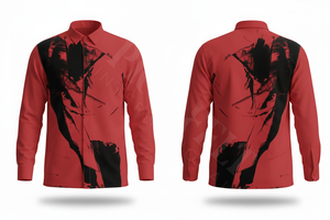 Chemise à manches longues imprimée à motifs abstraits personnalisés, design artistique élégant, tendance, décontractée, pour le bureau, vente chaude - Product Image 2