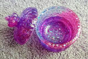 Boîte à bijoux décorative en résine artisanale de luxe, petite boîte à bijoux personnalisée en résine, boîte cadeau pour bijoux - Product Image 5