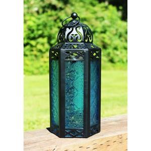 Lanterne artisanale en métal et verre avec des motifs arabes créatifs, porte-bougie, dernière arrivée, lanternes du Ramadan, résistance à la chaleur, nouveau design - Product Image 1