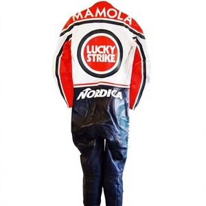 ชุดแข่งรถมอเตอร์ไซค์ Randy Mamola MotoCP รุ่น Ramaha 1 ชิ้น ทำจากหนังวัว/หนังจิงโจ้ สำหรับขี่มอเตอร์ไซค์/จั๊มสูท/ชุดนักขี่ พร้อมเกราะป้องกันระดับ 2 สำหรับนักขี่มอเตอร์ไซค์ - Product Image 2