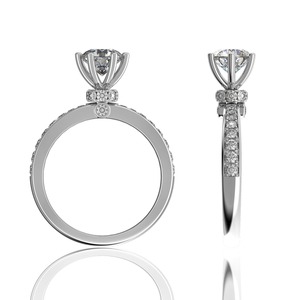 Luxury Vietnam Jewelry Glosbe & Co Engagement <b>Ring</b> Wholesale Natural Diamond 18K Solid Gold for Certified 6mm Daily Wear - Product Image 5