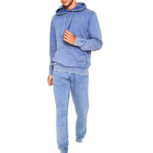 Ensemble de survêtement vintage sulfuré de haute qualité pour homme, idéal pour la course en extérieur, vente en gros, nouveau design, 2 pièces, survêtements unis pour homme - Product Image 1