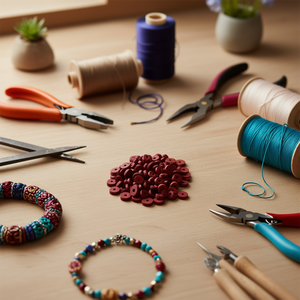 Cuentas de Arcilla Polimérica Ilan 6x1 mm Color Borgoña para Manualidades y Joyería - Product Image 2