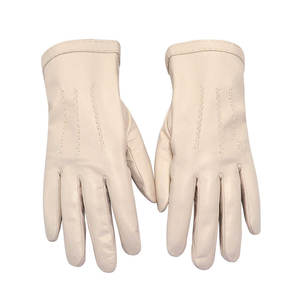 Gants d'hiver en cuir unis pour femme, doublés polaire, chauds et isolants, pour usage quotidien, fêtes et activités extérieures, à doigts complets - Product Image 6